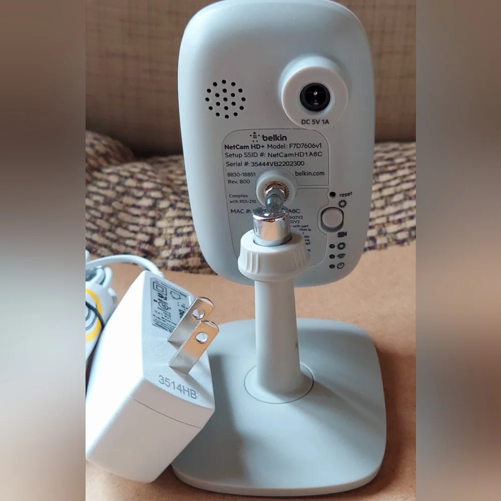 Belkin Netcam HD+ Version for Indoor and Night Vision in White